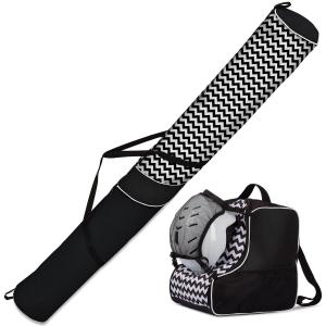 Zestaw set pokrowiec na narty + buty z siatką na kask Zig Zag