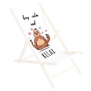 Siedzisko na leżak Keep calm and relax 131x44 cm