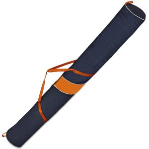 Pokrowiec torba na narty Premium granatowo-pomarańczowy