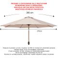 Poszycie na parasol 300 cm Czerwony