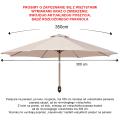 Poszycie na parasol 350 cm Czerwony