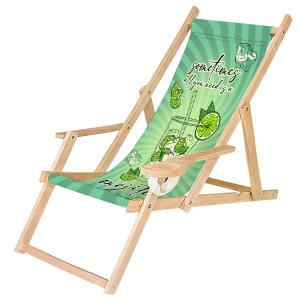 Leżak ogrodowy z uchwytem na napoje Sometimes Mojito