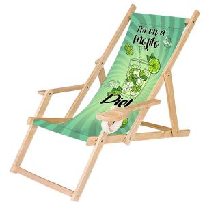 Leżak ogrodowy z uchwytem na napoje Mojito Diet