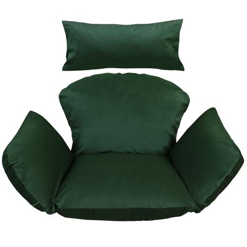 Welurowa poduszka do fotela wiszącego Kokon Zielona