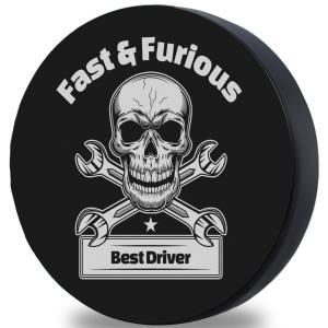 Spersonalizowany Pokrowiec na Koło Zapasowe na Wymiar z Ekoskóry | Fast & Furious * Best Driver