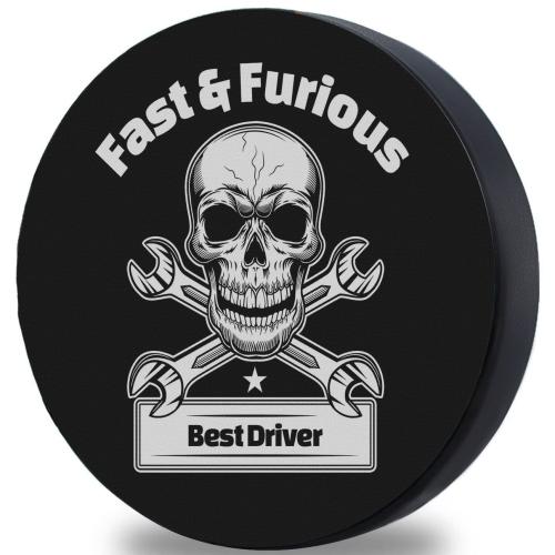 Spersonalizowany Pokrowiec na Koło Zapasowe na Wymiar z Ekoskóry | Fast &amp; Furious * Best Driver