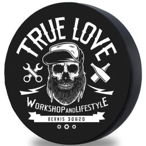 Spersonalizowany Pokrowiec na Koło Zapasowe na Wymiar z Ekoskóry | True Love