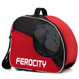 Pokrowiec na Buty narciarskie Premium z Kieszenią na Kask CZERWONO CZARNY