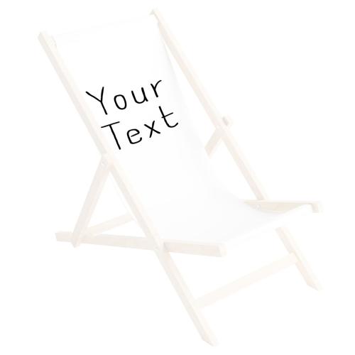 Siedzisko na leżak biały Twój tekst/LOGO 110 x 44 cm