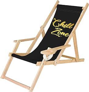 Leżak ogrodowy z uchwytem na napoje Chill zone