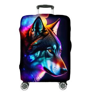 Pokrowiec Na Walizkę Colorful Wolf SML