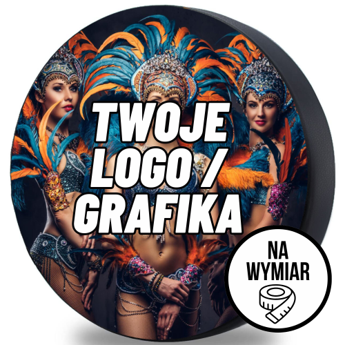 personalizowany pokrowiec na koło zapasowe z własną grafiką tekstem na wymiar