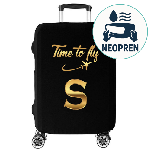 Pokrowiec neoprenowy na walizkę S A-Z Time to fly