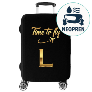 Pokrowiec neoprenowy na walizkę L A-Z Time to fly