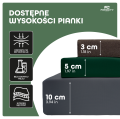 Materac Poduszka ogrodowa na ławkę - NA WYMIAR | grubość 3 cm