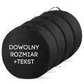 Pokrowiec na koła set zestaw 4 szt PREMIUM Dowolny wymiar z Twoim Tekstem