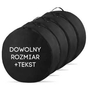 Pokrowiec na koła set zestaw 4 szt PREMIUM  Dowolny wymiar  z Twoim Tekstem