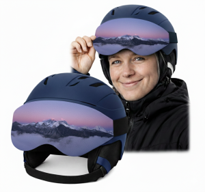 Osłona na wizjer kasku narciarskiego, etui elastyczne, Mountain Dusk