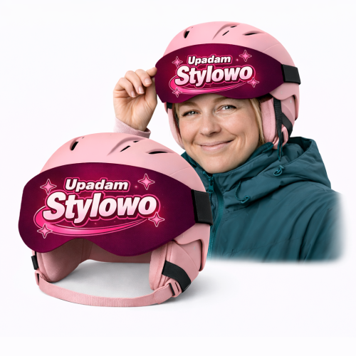 Osłona na wizjer kasku narciarskiego, etui elastyczne, Upadam stylowo
