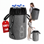 Torba na butelki do recyklingu 100L Szary LEN