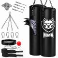 Worek bokserski Ferocity 120 × 30 cm do boksu, kickboxingu i MMA. Wybierz pusty worek lub wypełnienie 15, 20 albo 25 kg.