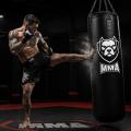 Worek bokserski Ferocity 120 × 30 cm do boksu, kickboxingu i MMA. Wybierz pusty worek lub wypełnienie 15, 20 albo 25 kg.