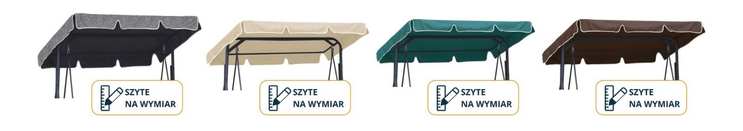 Daszki do huśtawek ogrodowych robione na wymiar. Do wyboru kolory materiału. Produkt produkowany w Polsce.